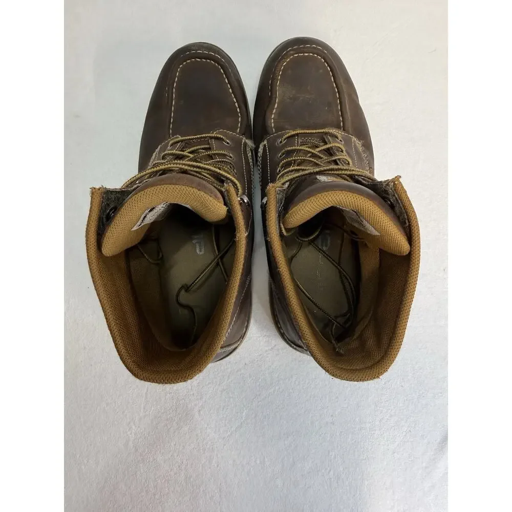 Carhartt Men’s 11 Work Boots Leather Brown Moc Toe Waterproof EH CMW6095 Wedge